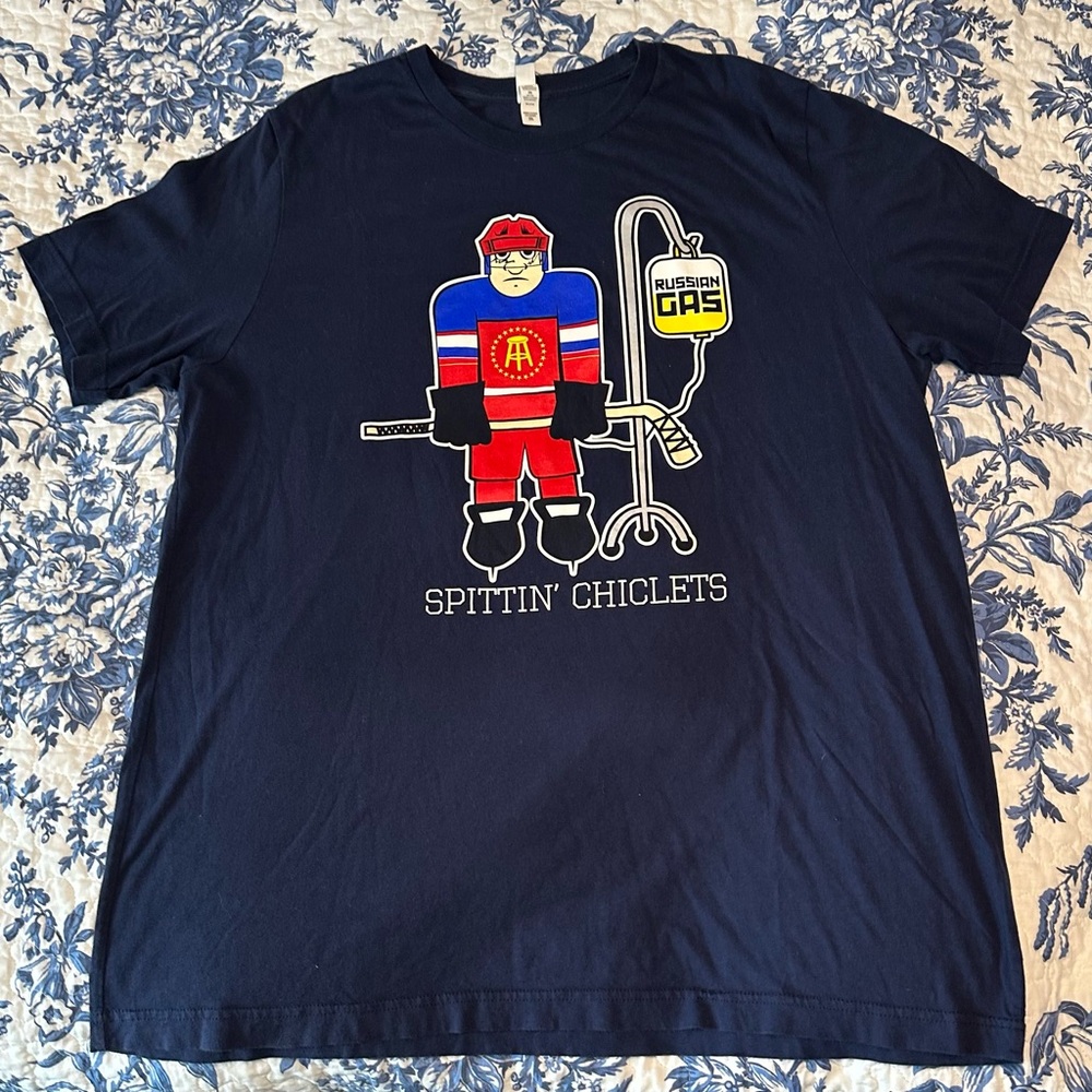 Spittin' Chiclets Navy Blue Graphic Tee